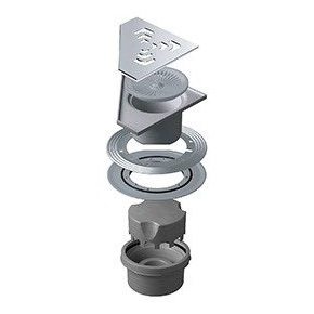Угловой трап PESTAN Confluo Standard Angle Vertical, 200×200 мм, без фланца