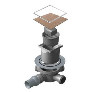 Трап PESTAN Confluo Standard Ceramic 3, 100×100 мм, с гидроизоляционным фланцем