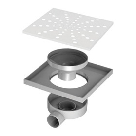 Трап PESTAN Primo Square Metal 150×150 мм, горизонтальный, Ø50