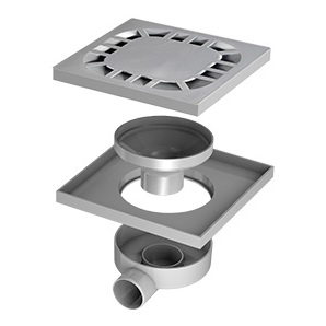 Трап PESTAN Primo Square пластиковый 150×150 мм, горизонтальный, Ø50